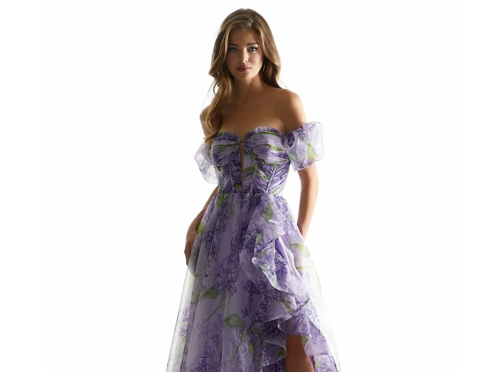 Models wearing a homecoming gown
