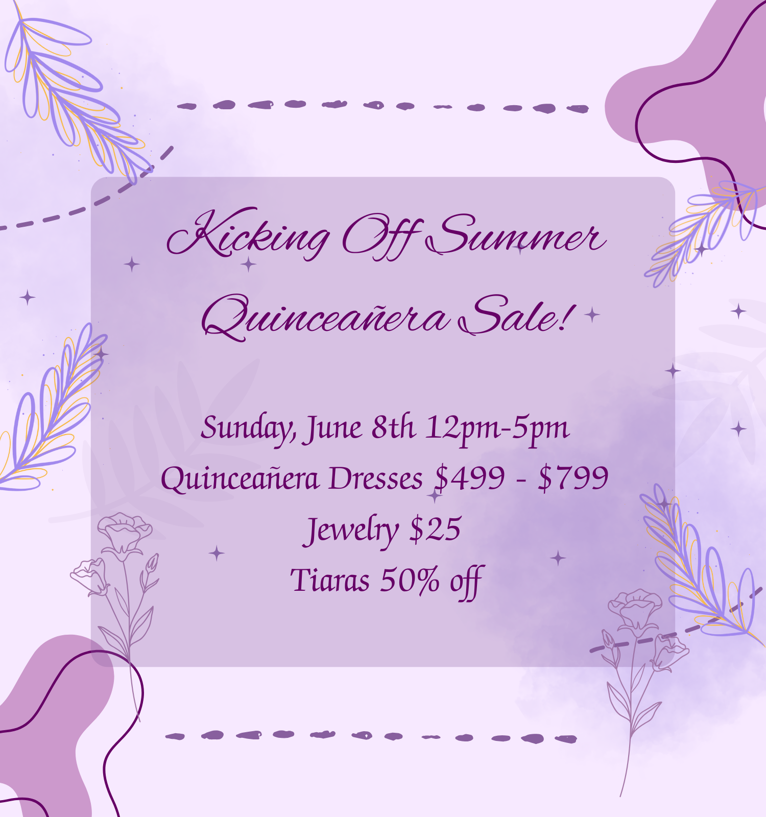 Kicking Off Summer Quinceañera Sale